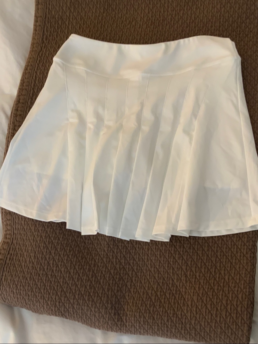 Kenny Flowers White Pleated Circle Skirt